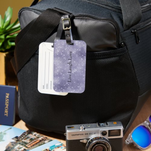 Purple Dream Sparkle Luggage Tag