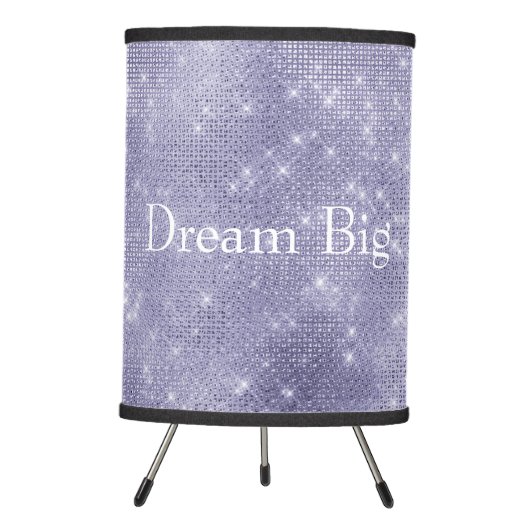 Purple Dream Sparkle Tripod Lamp (Front)