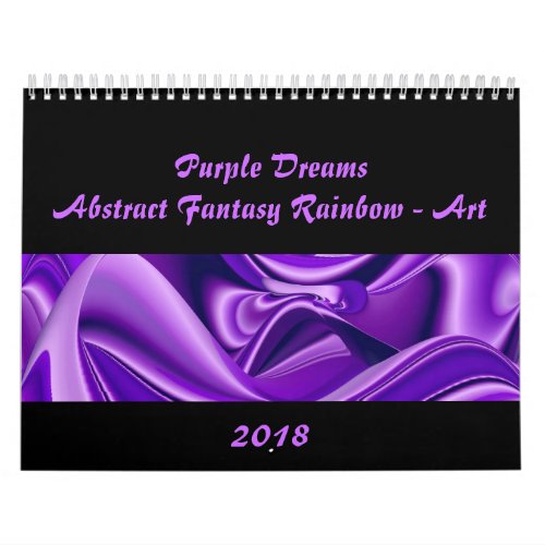 Purple Dreams  Abstract Fantasy Rainbow_Art Calendar