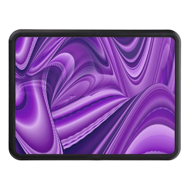 Purple Dreams, Abstract Fantasy Rainbow Art Hitch Cover (Front)