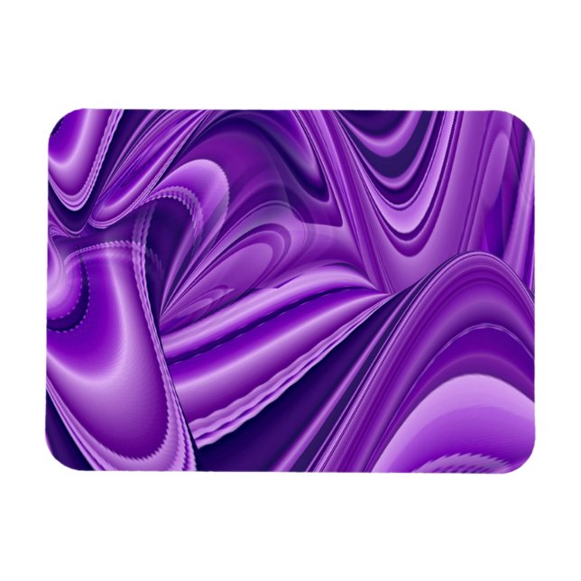 Purple Dreams , Abstract Fantasy Rainbow-Art Magnet (Horizontal)