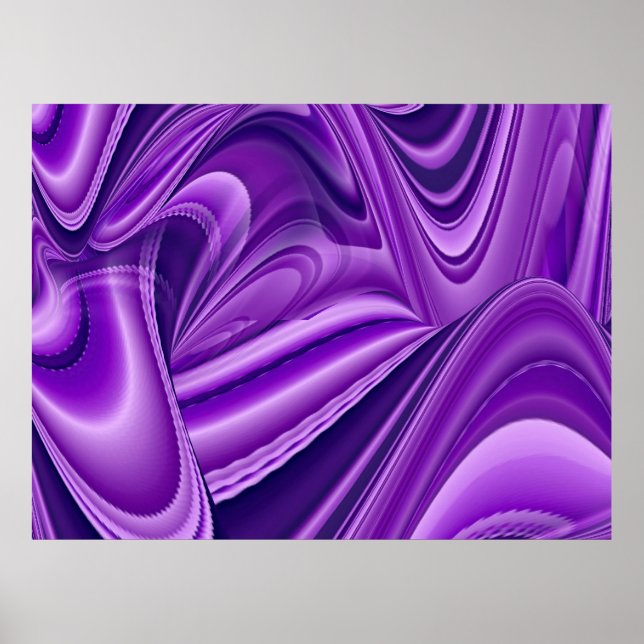 Purple Dreams, Abstract Fantasy Rainbow Art Poster (Front)