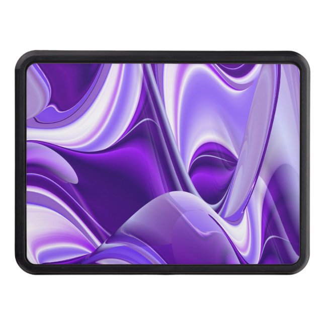 Purple Dreams, Abstract Fantasy Rainbow Art Tow Hitch Cover (Front)