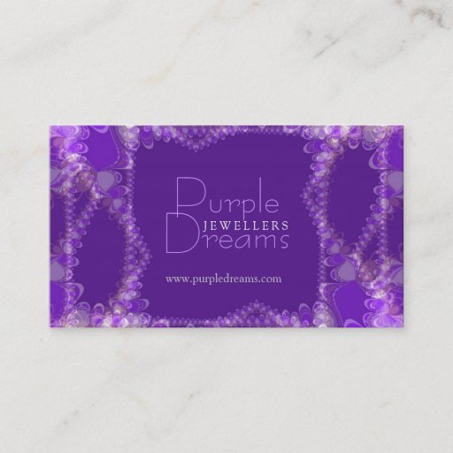 Customizable Purple Dreams Jewellery Business Card