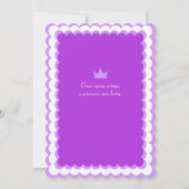Purple Dreamy Castle In The Clouds Baby Shower Invitation (Back)