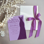 Purple Dress Forty & Fabulous 40th Birthday Party Invitation<br><div class="desc">Purple Dress Forty & Fabulous 40th Birthday Party Invitation

See matching collection in our Niche and Nest Store</div>