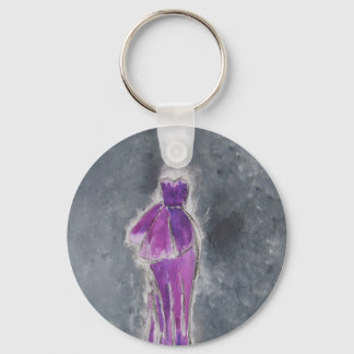 Purple Dresss Keyring
