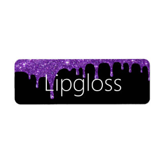 Purple drip Lipgloss Label