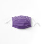 Purple Dripping Glitter Sequins Rain Custom Name Kids' Cloth Face Mask
