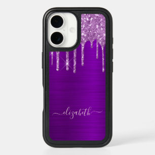 Purple drips name iPhone 16 case