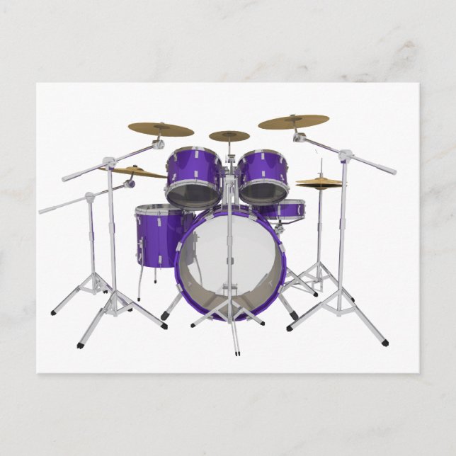 Purple Drum Kit: Postcard (Front)