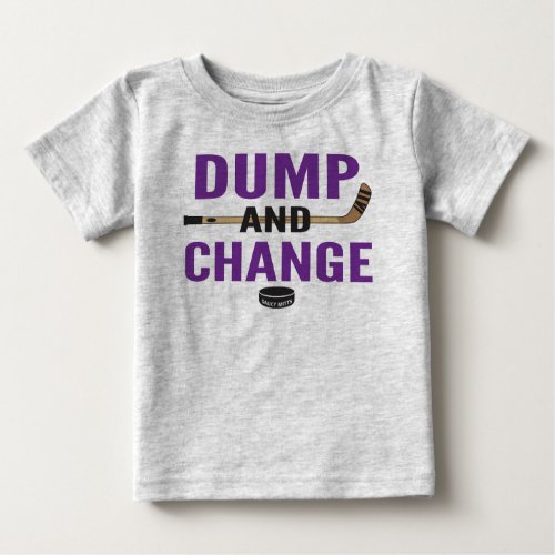 Purple Dump and Change Hockey Baby Baby T_Shirt