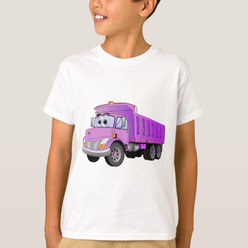 Purple Dump Truck Cartoon T_Shirt