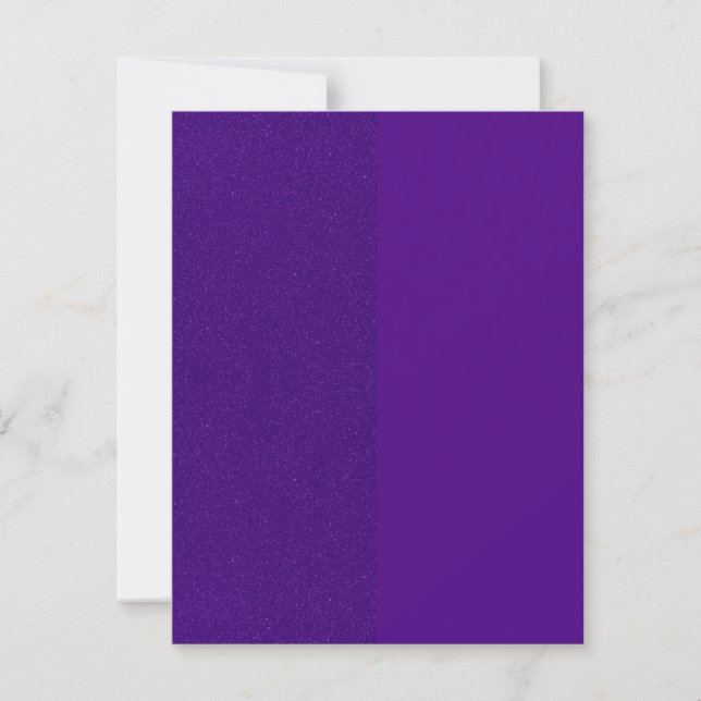 Purple Duo Glitter Flat Thank You Card – Customize (Front)