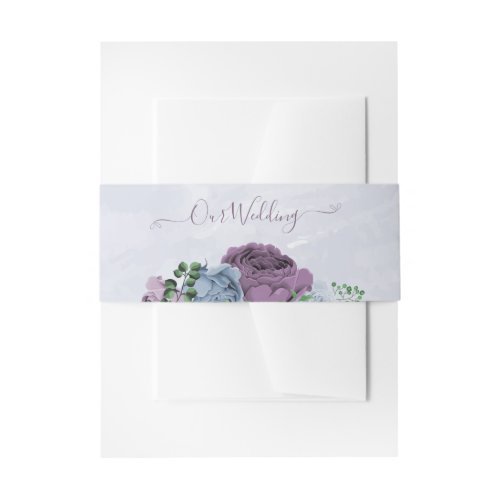 Purple dusty blue floral wedding 
