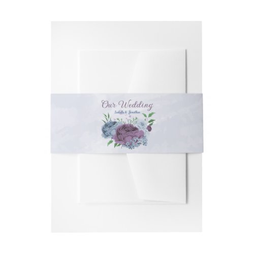 Purple dusty blue floral wedding 