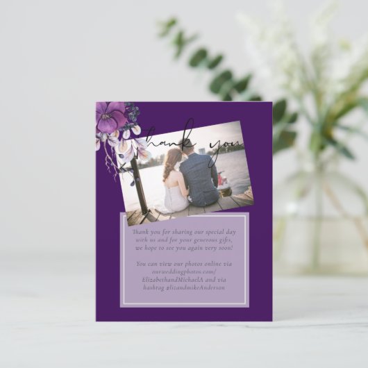 Purple Dynasty Dark Floral Budget Wedding Item (Standing Front)