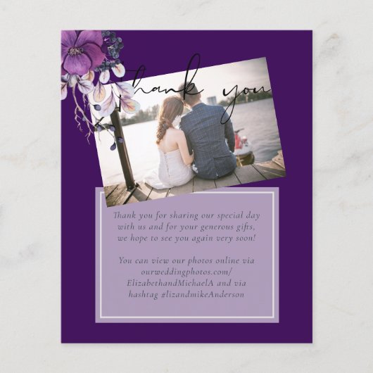 Purple Dynasty Dark Floral Budget Wedding Item (Front)