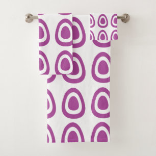 Purple Easter Eggs Pattern     Bath Towel Set