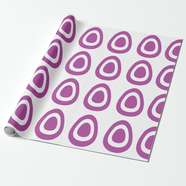 Purple Easter Eggs Wrapping Paper (Unrolled)