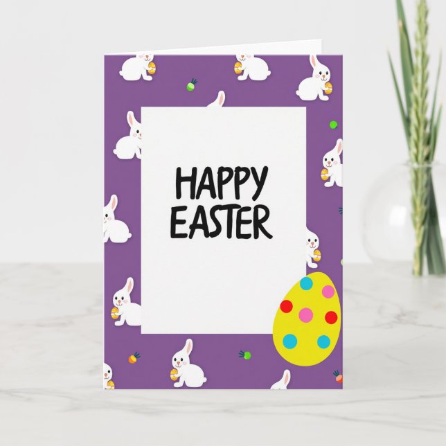 Purple Easter Pattern Card (Front)