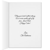 Purple Easter Religious Cross and Quote Card (Inside (Right))