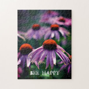 Purple Echinacea Coneflowers Gardeners Flowers Jigsaw Puzzle