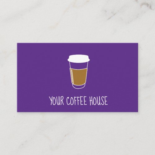 Purple Editable Coffee Stamp loyalty card
