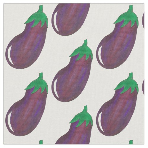 Purple Eggplant Aubergine Veggie Vegetable Veg Fabric