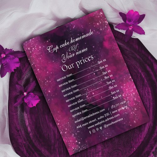 Purple Eggplant Mystical  Price List flyer