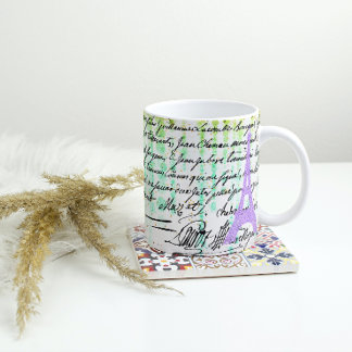Purple Eiffel Tower Coffee Mug