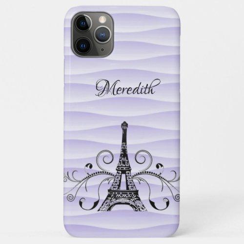 Purple Eiffel Tower Flourish Case_Mate iPhone Case