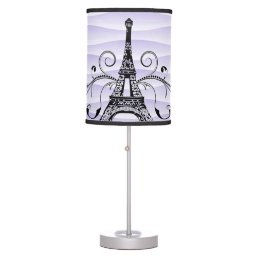 Purple Eiffel Tower Flourish Lamp