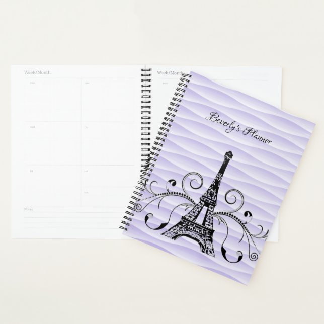 Purple Eiffel Tower Flourish Planner (Display)