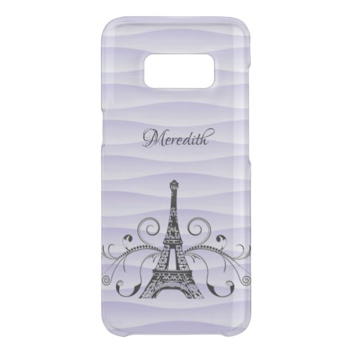 Purple Eiffel Tower Flourish Samsung Galaxy Case