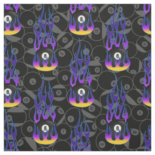Purple Eight Ball  Fabric