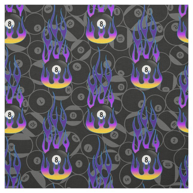 Purple Eight Ball  Fabric (Swatch)