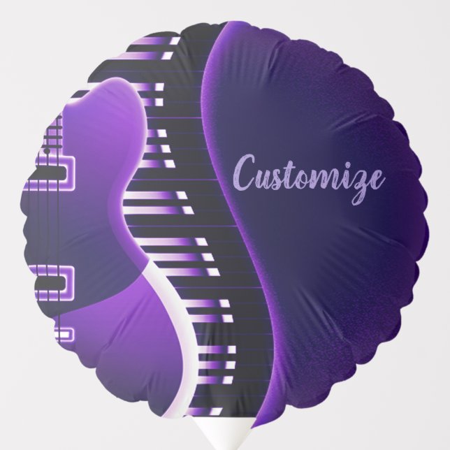 Purple Electric Guitar Balloon (Front)