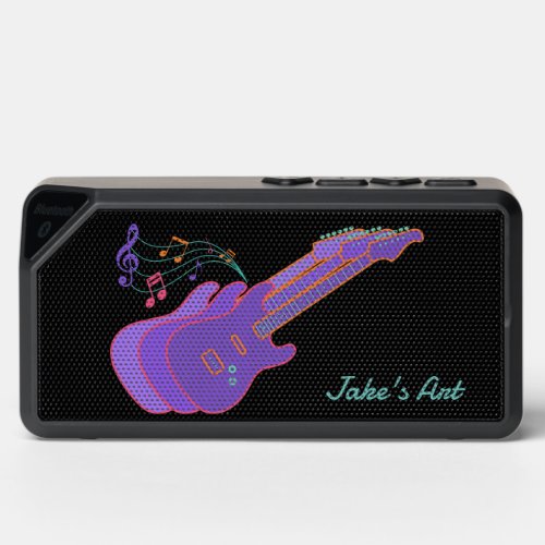 Purple electric guitar Bluetooth Speaker