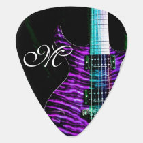 Purple Electric Guitar Monogram Guitar Pick Purple Electric Guitar Monogram Guitar Pick
