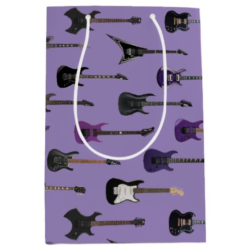  Purple electric guitars  Medium Gift Bag