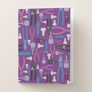 Purple Electrical Construction Themed Folder 