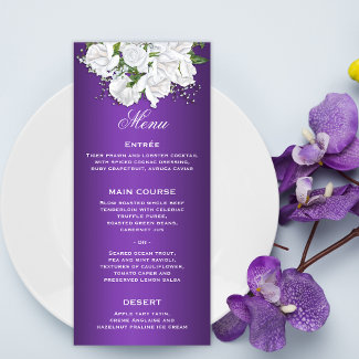 Purple Elegance and White Bridal Bouquet Wedding 