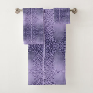 Purple Elegance Bath Towel Set