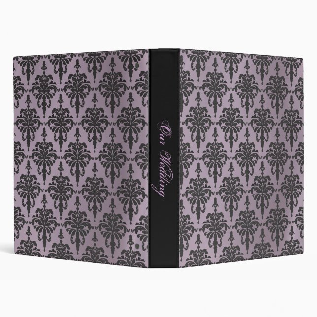 Purple Elegance Damask Binder (Background)