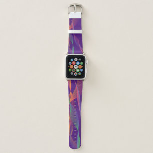 Purple elegant colorful wavy  apple watch band
