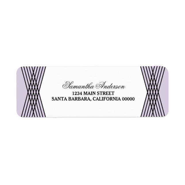 Purple Elegant Deco Address Labels (Front)