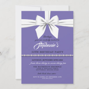 Purple Elegant Fancy Tiffany Birthday Invitation