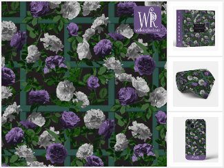 Purple Elegant Floral Roses  