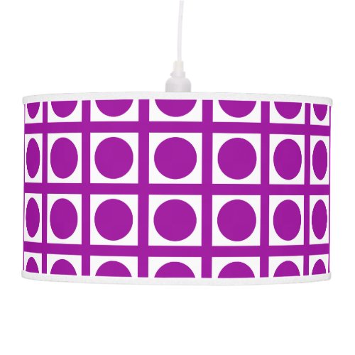 Purple Elegant Grid Dots Hanging Lamp